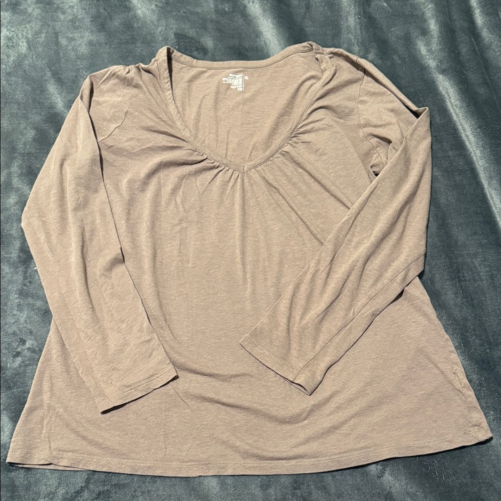 Old Navy Women's Long Sleeve Top - Taupe